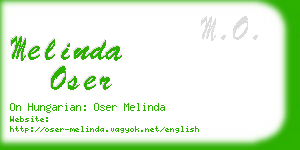 melinda oser business card